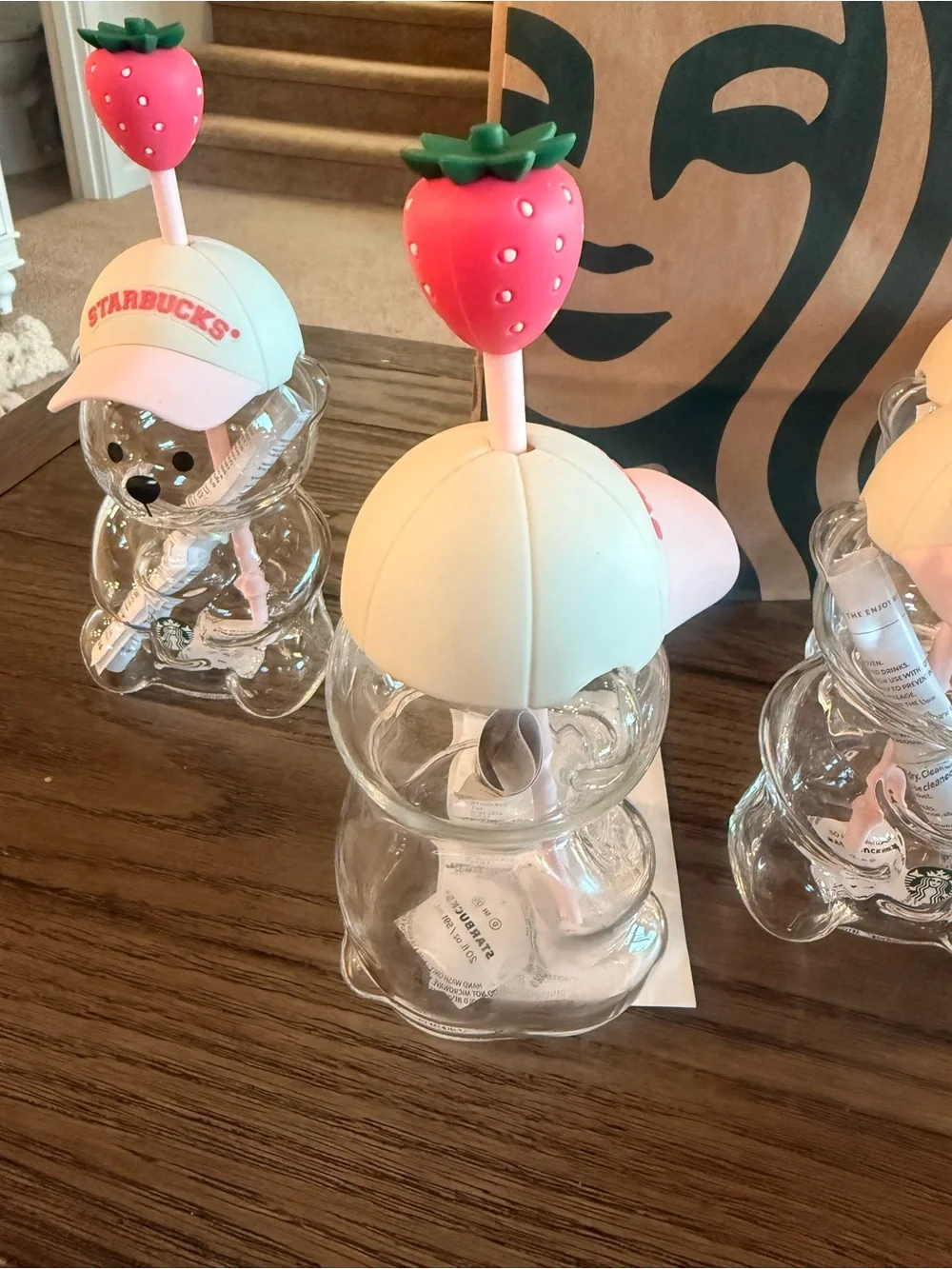 Starbucks Pink Strawberry Bearista Tumbler with Straw - Pink - Picture 6 of 6